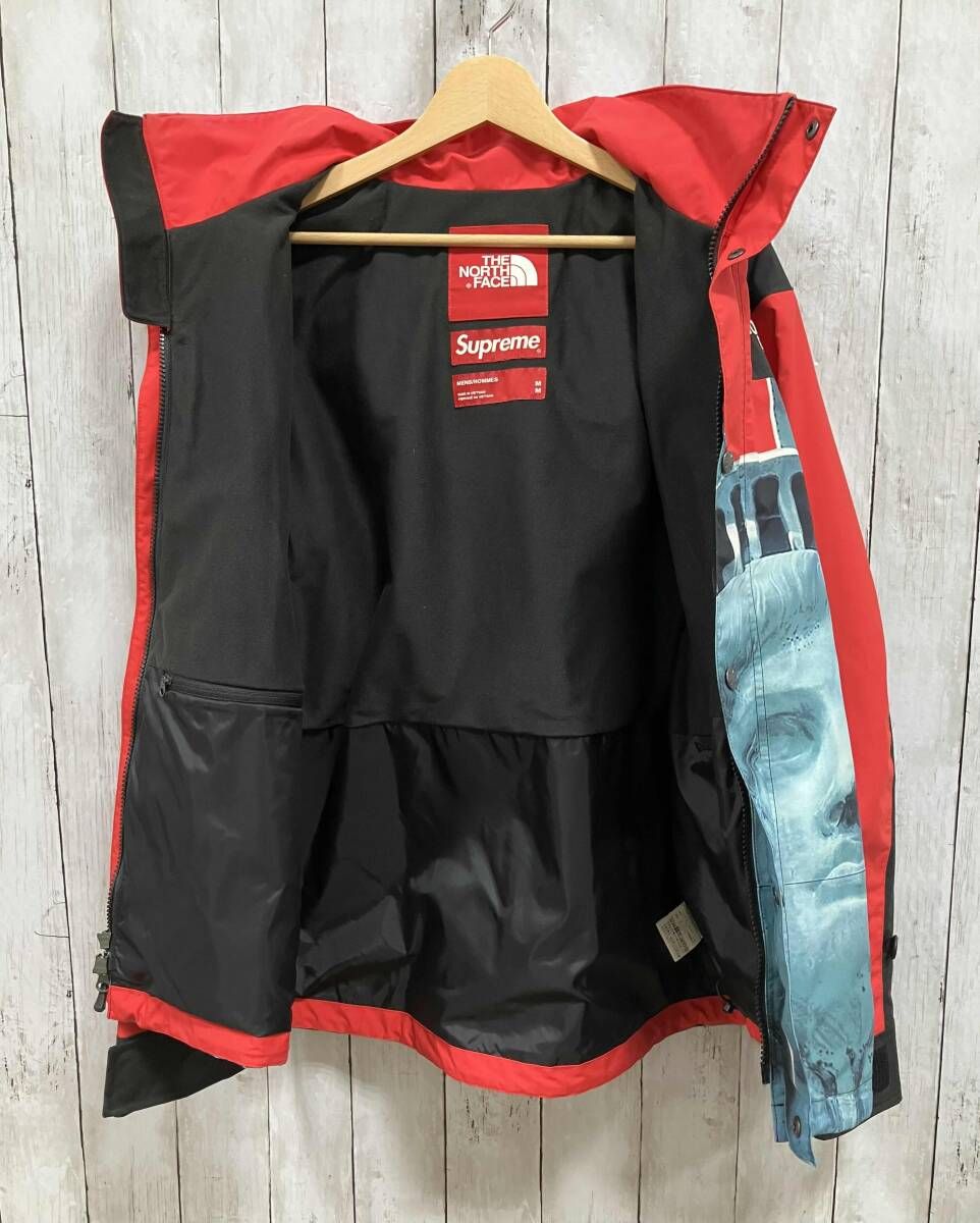 夏のセール！ THE NORTH FACE × Supreme ノースフェイス シュプリーム 19AW Statue of Liberty Mountain Jacket NP61902I サイズM レッド