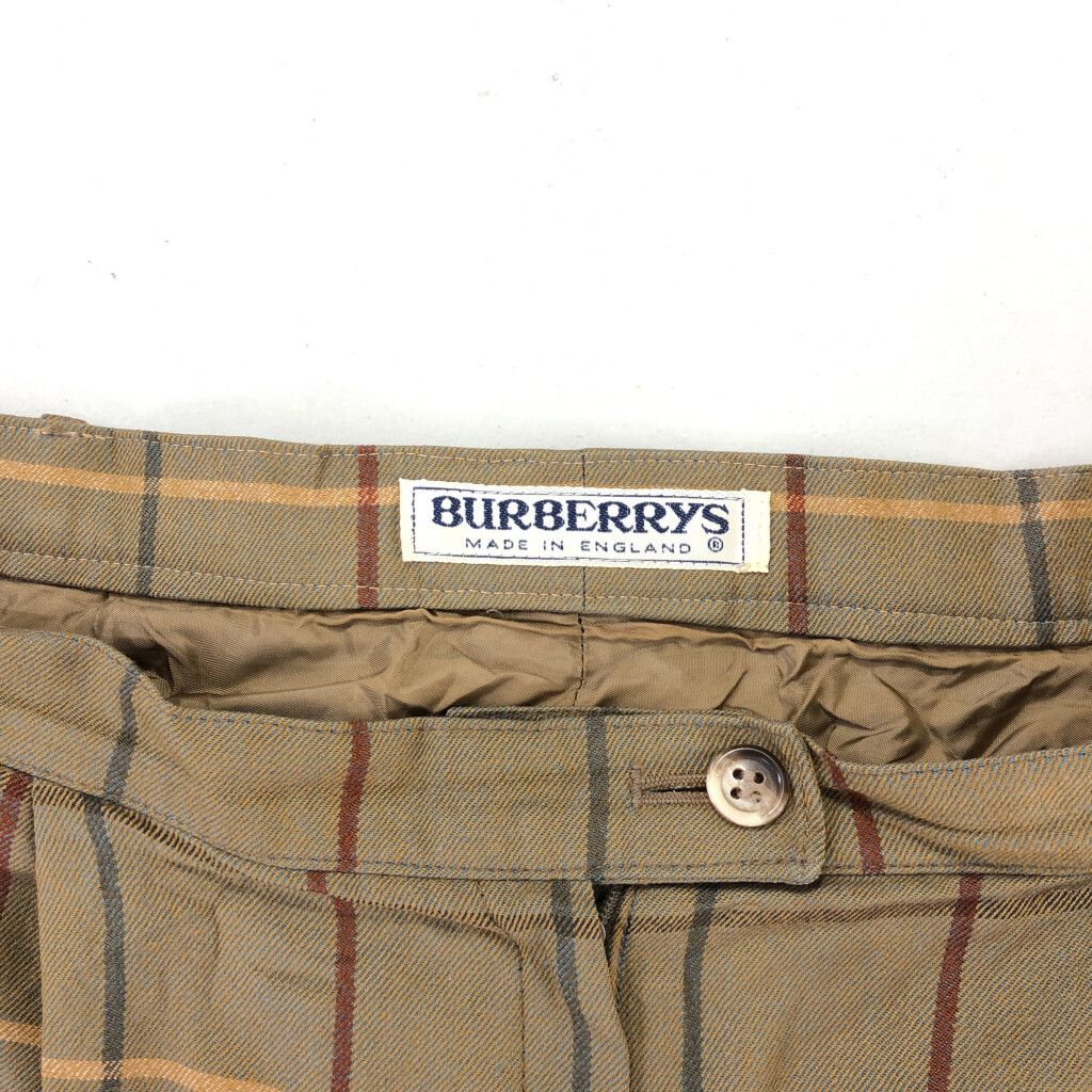 90年代 イングランド製 Burberrys バーバリーズ 2タック ウール