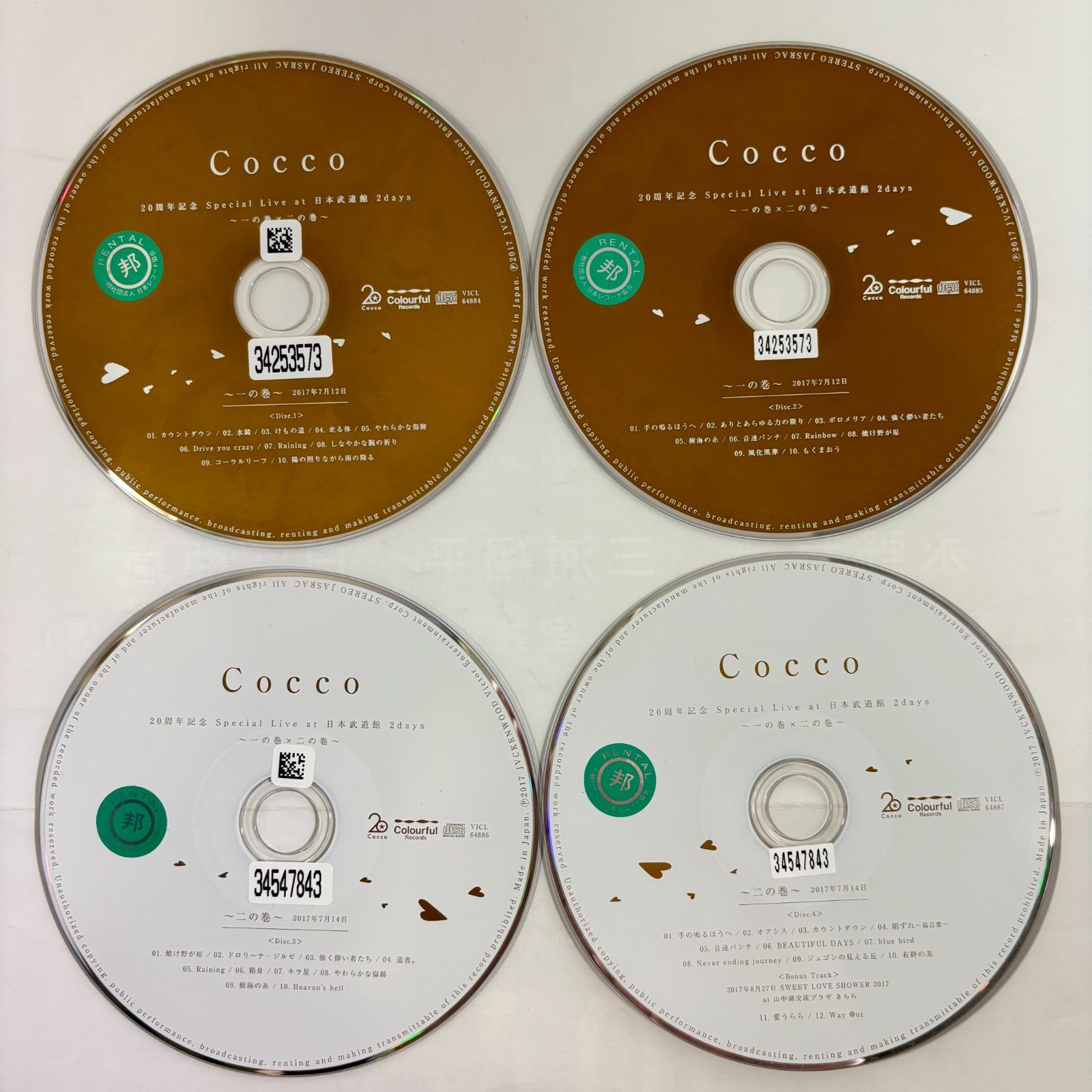 Cocco 20周年記念 Special Live at 日本武道館 2days ～一の巻