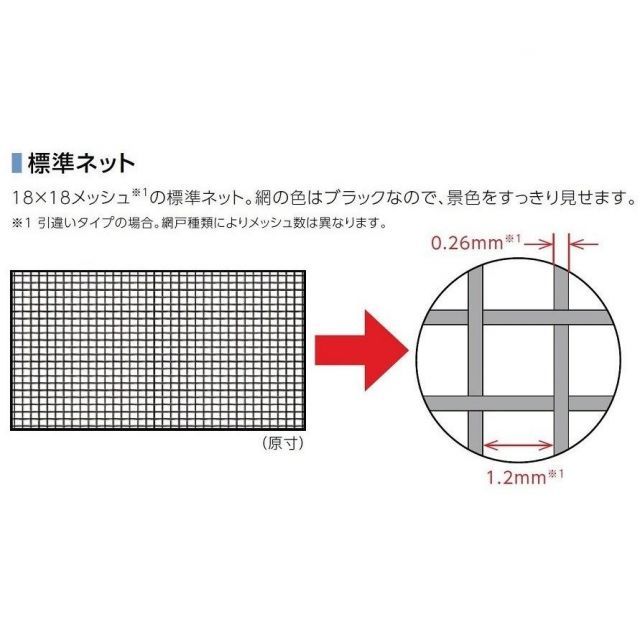 住宅設備 中桟付き網戸 サーモスL 引違い窓HKK用 25618[25318] Aw：652.5mm × Ah：1,832mm LIXIL リクシル TOSTEM トステム