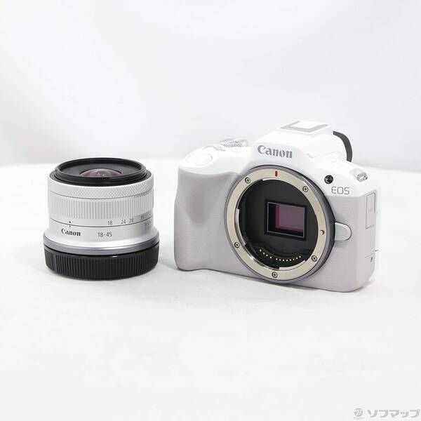 〔 品〕 EOS R50 RF-S18-45 IS STM レンズキット ホワイト 269