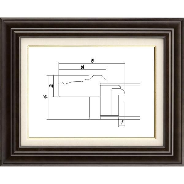 額縁 油絵/油彩額縁 木製フレーム アクリル付 7741 サイズ SM コクタン - メルカリ