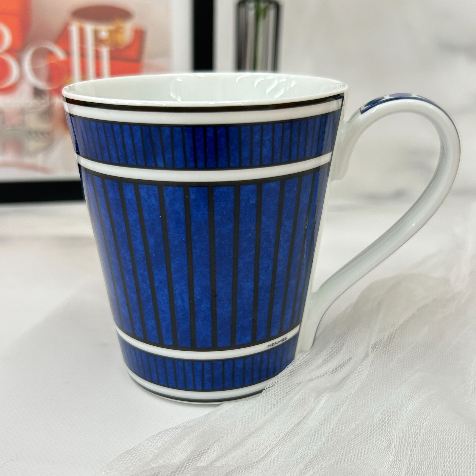 鑑定済み 【 新品未使用 】 エルメス 《 ブルーダイユール 》ブルー