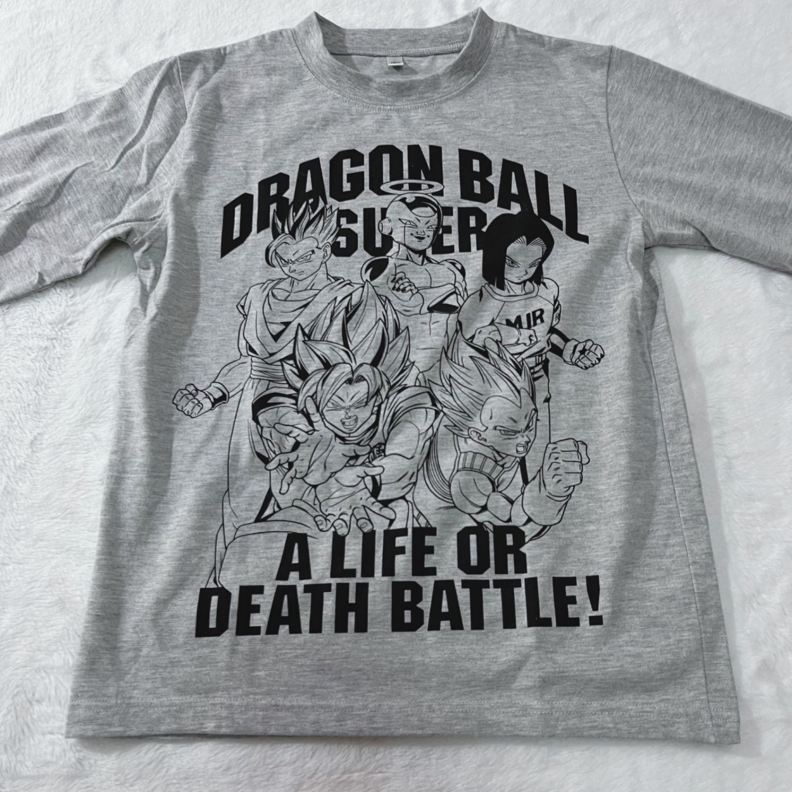 ドラゴンボール超 アニメ Tシャツ 孫悟空孫悟飯 ベジータ フリーザ 17号 フロントプリント コットン 長袖Tシャツ