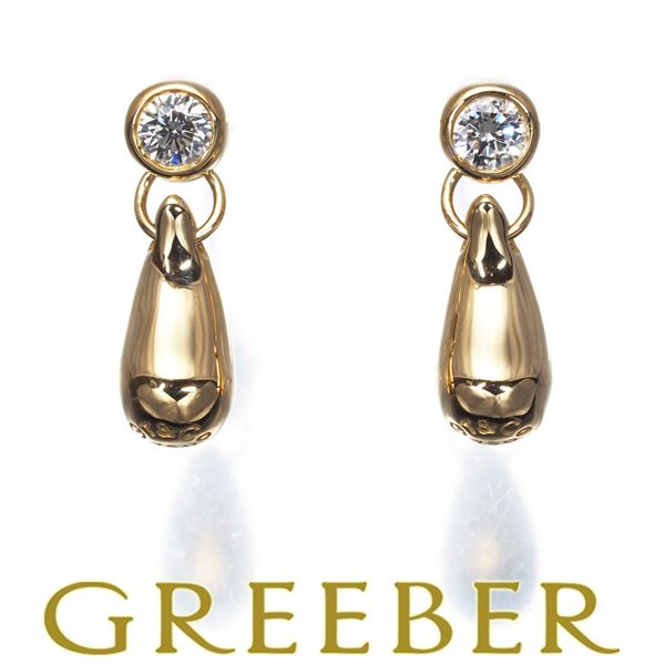 ティファニー TIFFANY&Co. ティアドロップ K18YG フック ピアス