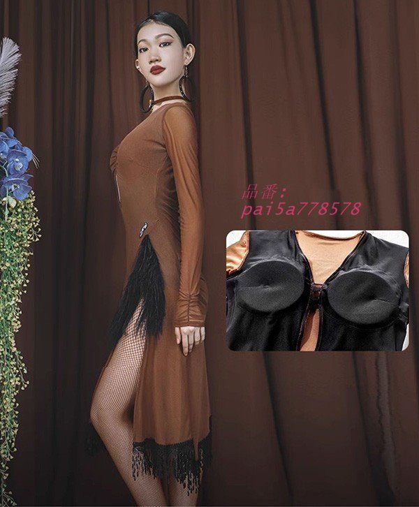 ラテン 衣装 ラテンドレス 社交ダンス衣装 ダンスウエア 豪華なドレス チャチャ pai5a778578