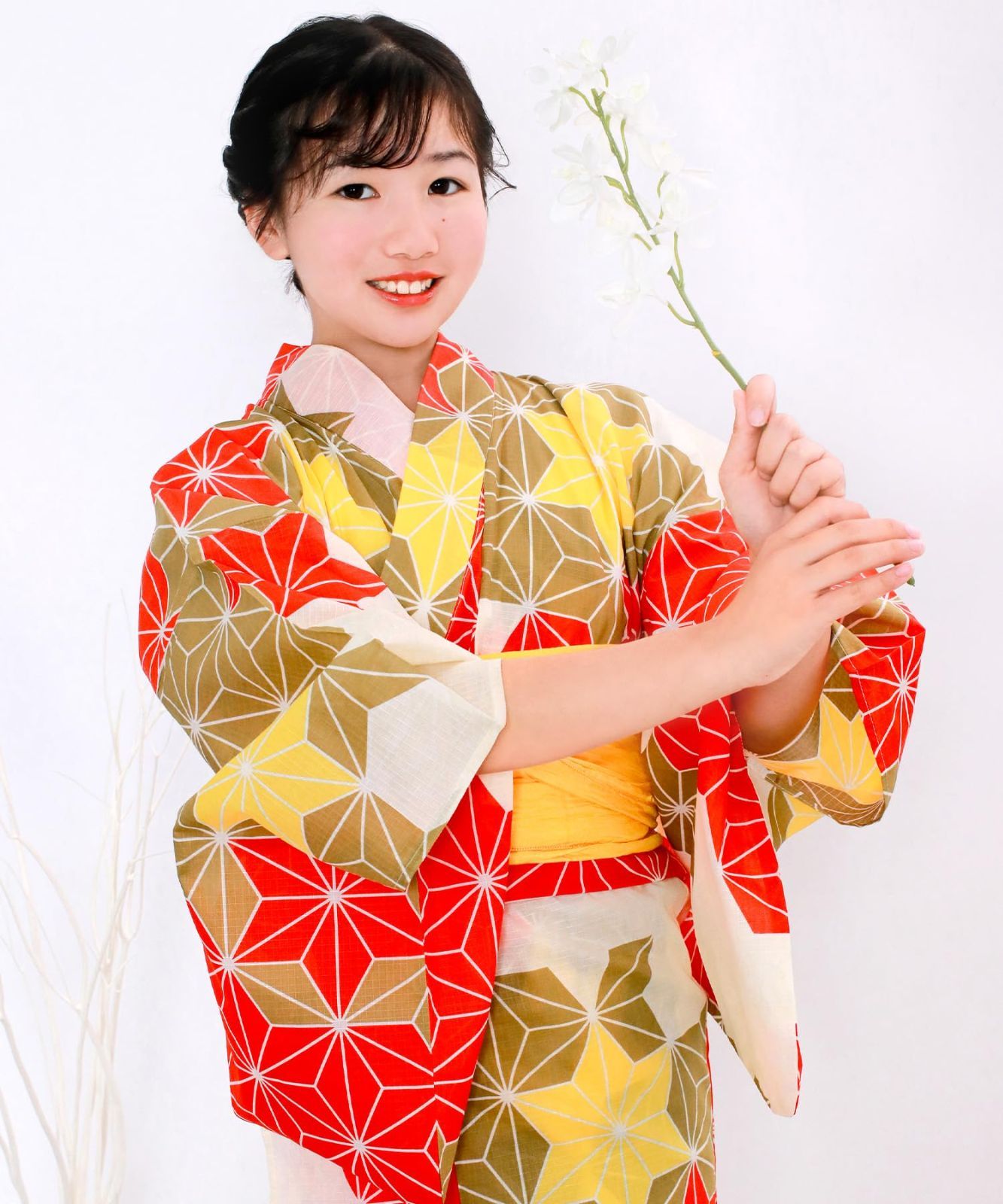 サマーセール開催中！ KYOETSU キョウエツ 浴衣セット ジュニア レトロ B 変わり織 2点セット 浴衣 兵児帯 ガールズ