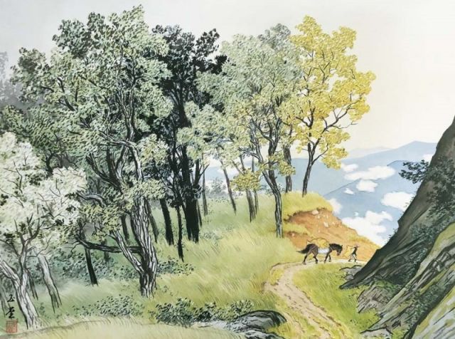 種類2：f6 額絵 川合玉堂 山雨一過 f8・f6・f4サイズ 日本の名画