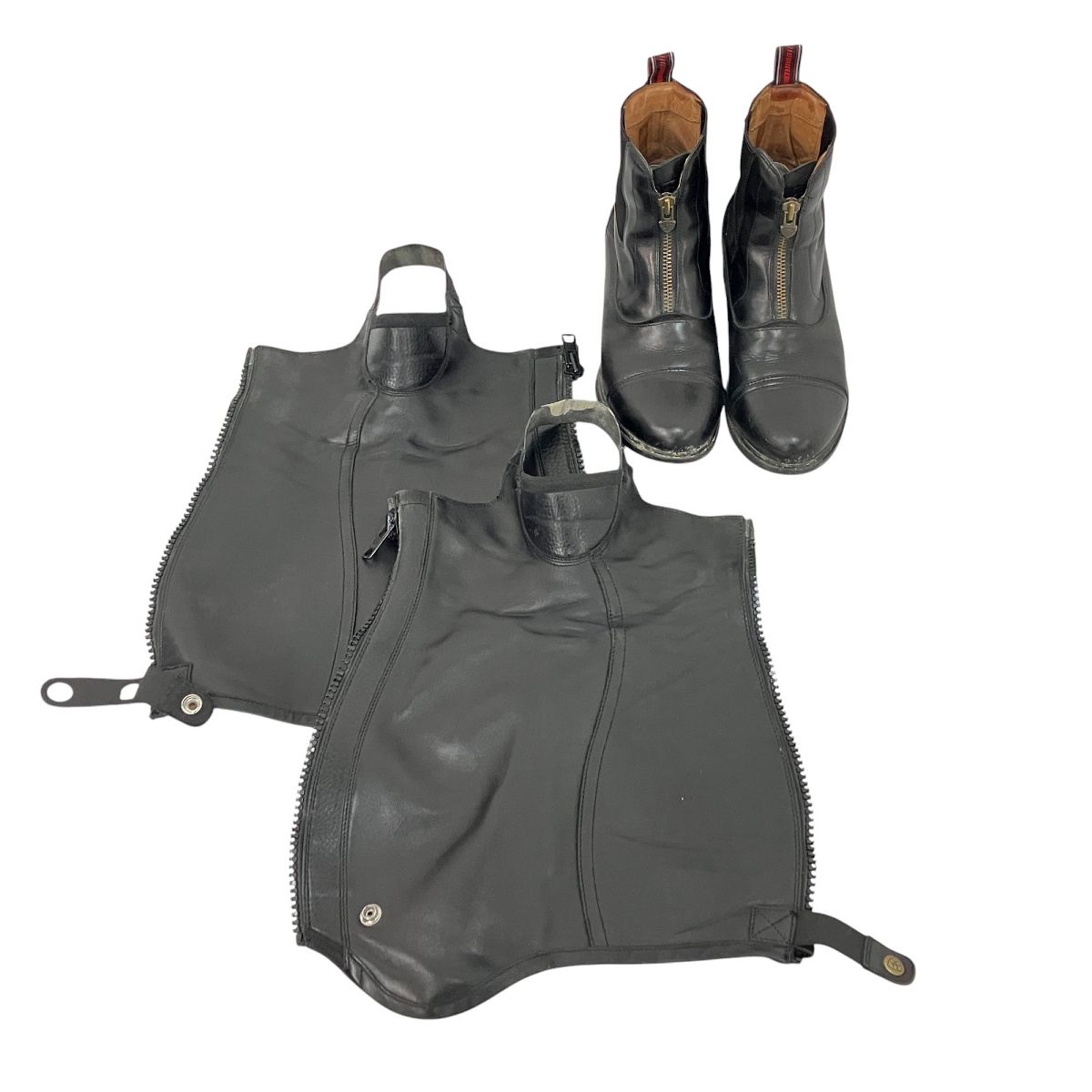 ARIAT アリアト Devon Nitro Paddock 乗馬用ブーツ EUR38M チャップス付き ブラック 乗馬 中古 N9739616