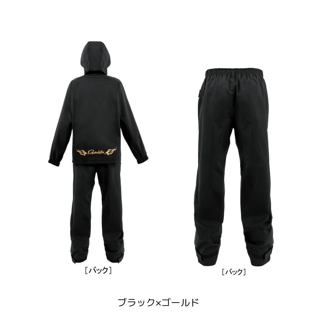 GM3784 G-SPEC レインスーツ #Lサイズ #ブラック/ゴールド （がまかつ