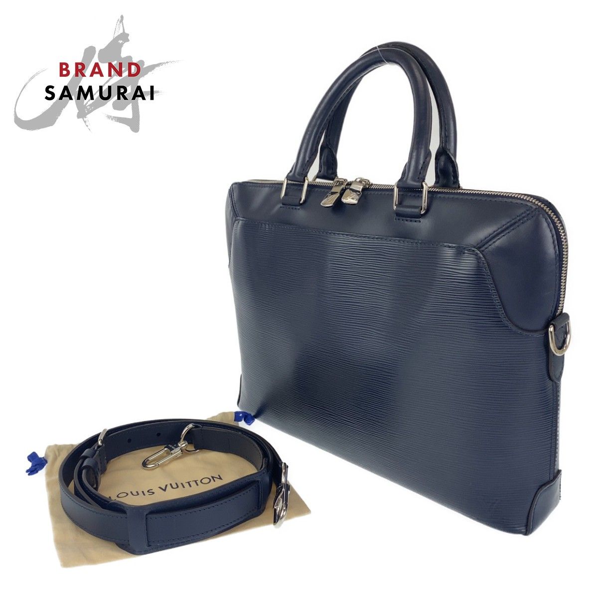 Louis Vuitton 青 エピレザー ハンドバッグ Louis Vuitton エピレザー ハンドバッグ 青 ルイヴィトン