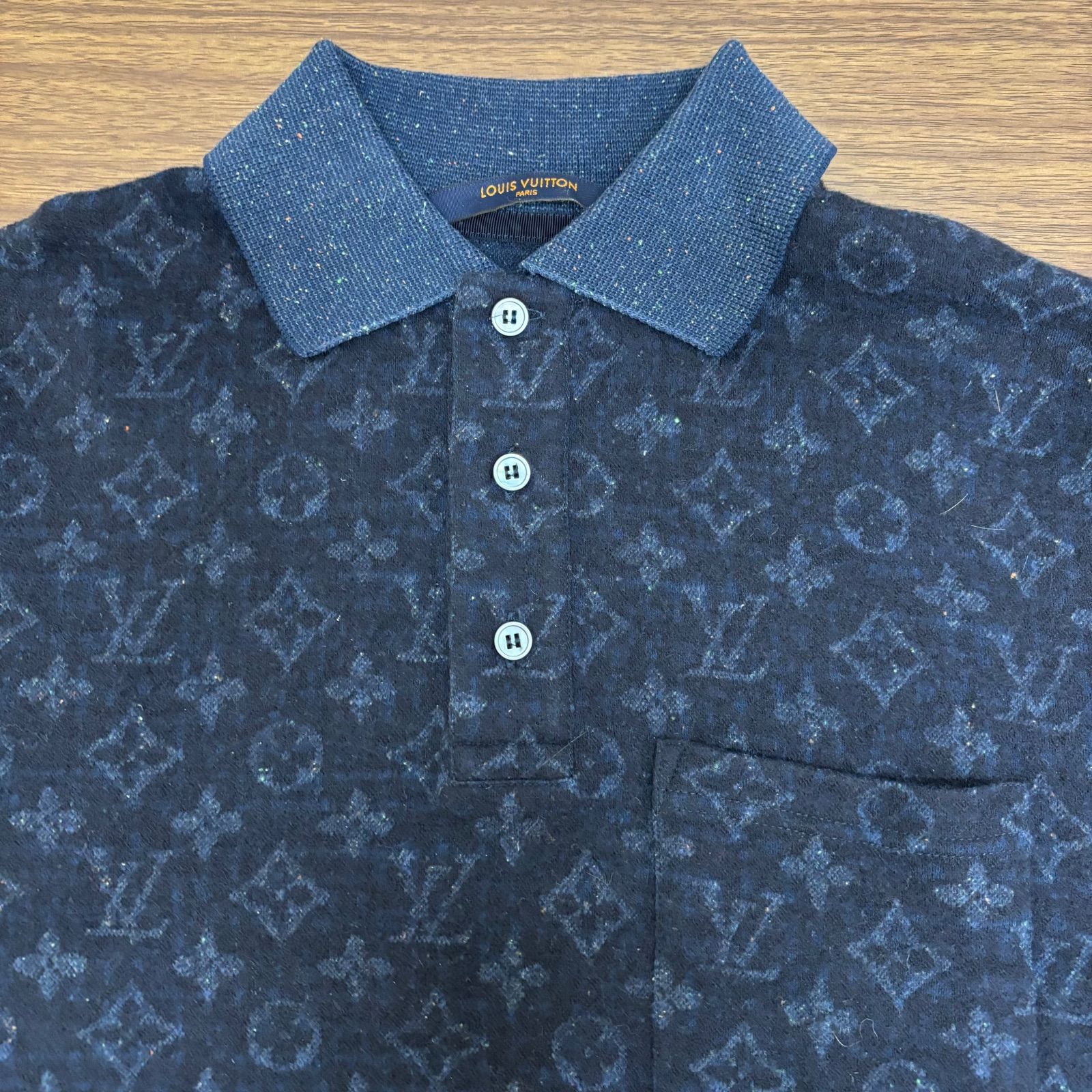 ルイ・ヴィトンLOUIS VUITTON ⭐️ネイビー ポロシャツ LOUIS VUITTON ルイヴィトン トップス ポロシャツ メンズXL