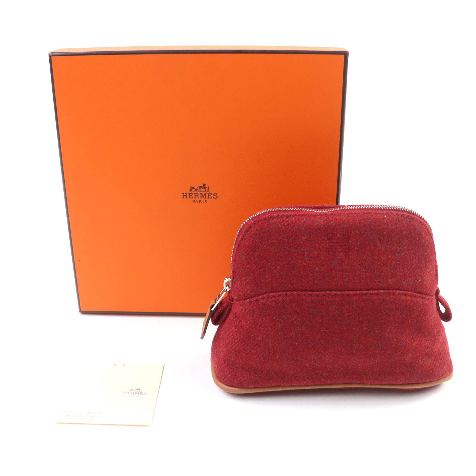 未使用品☆HERMES エルメス ボリードポーチ ミニミニ ウール100  