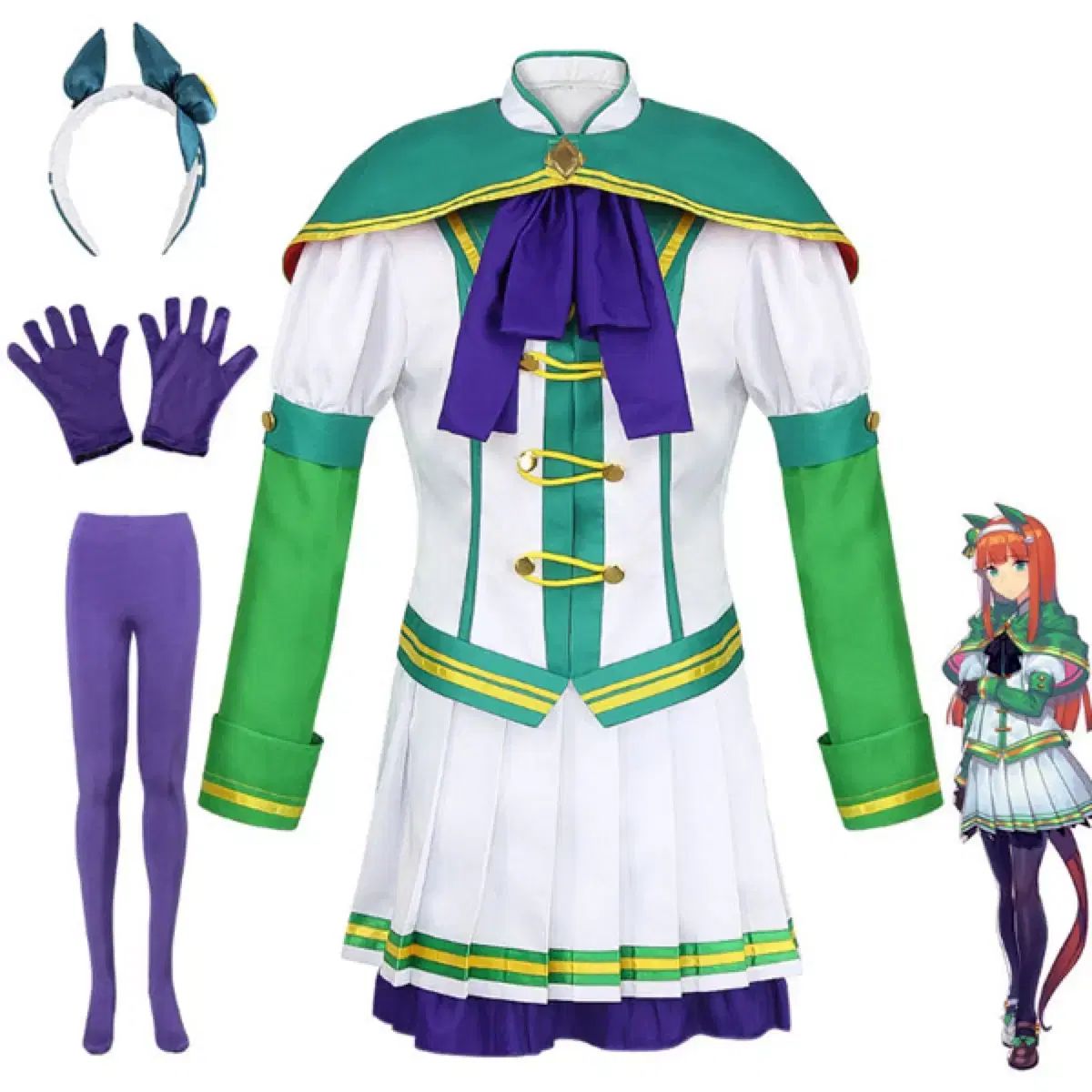 うまむすめ サイレンス すずか ウィッグ コスプレ コスチューム 衣装 USTAUSTRALIA_COM_AU