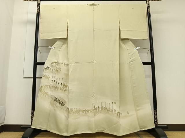 平和屋着物▽豪華色留袖 総刺繍 大名行列 暈し染め 金糸 正絹