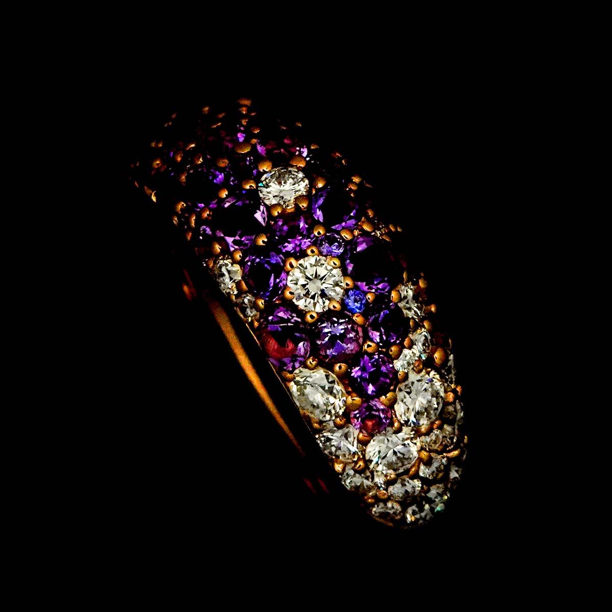 ポンテヴェキオ Ponte Vecchio 13号 リング アメジスト ダイヤ 0.77ct  