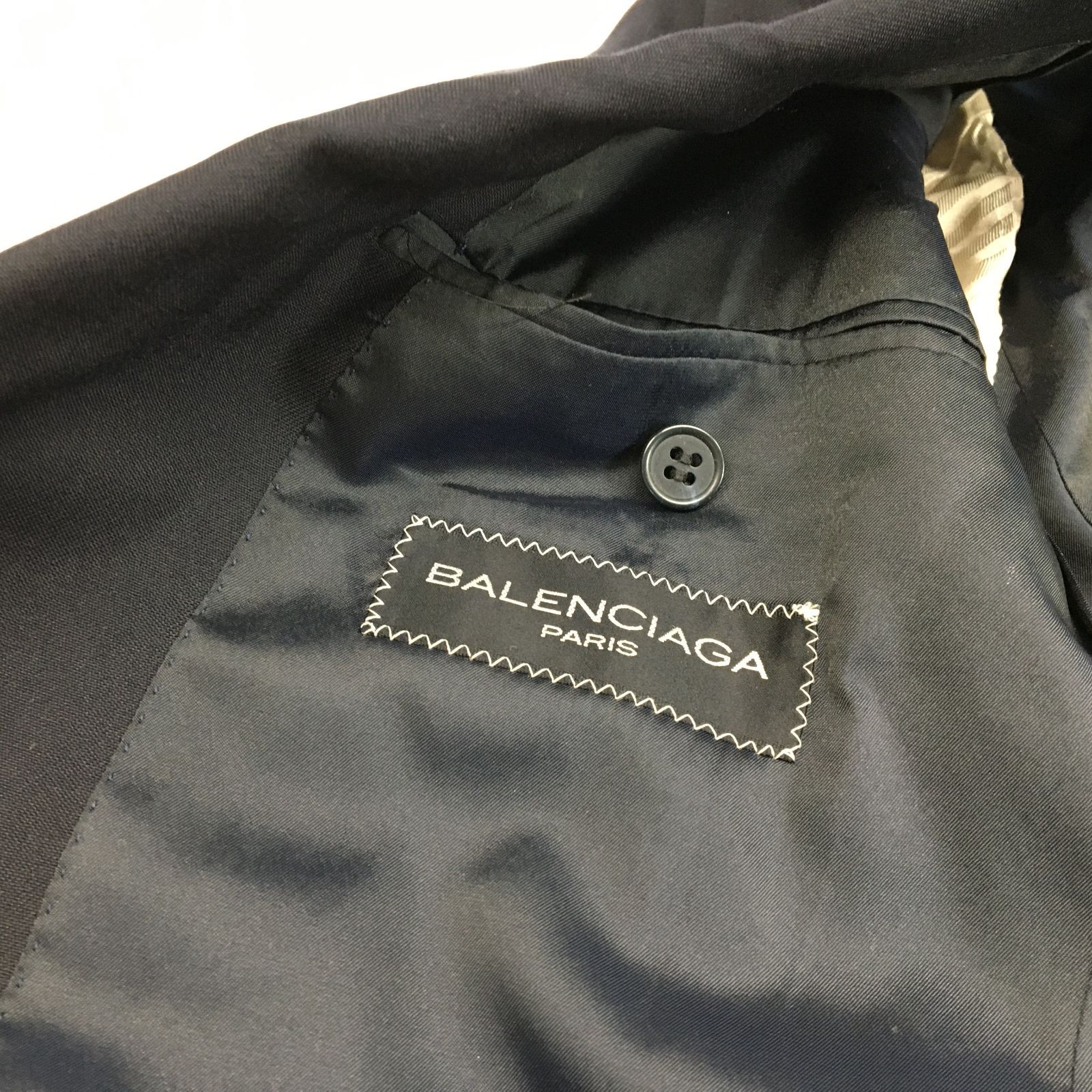 BALENCIAGA バレンシアガ テーラードジャケット ネイビー 無地