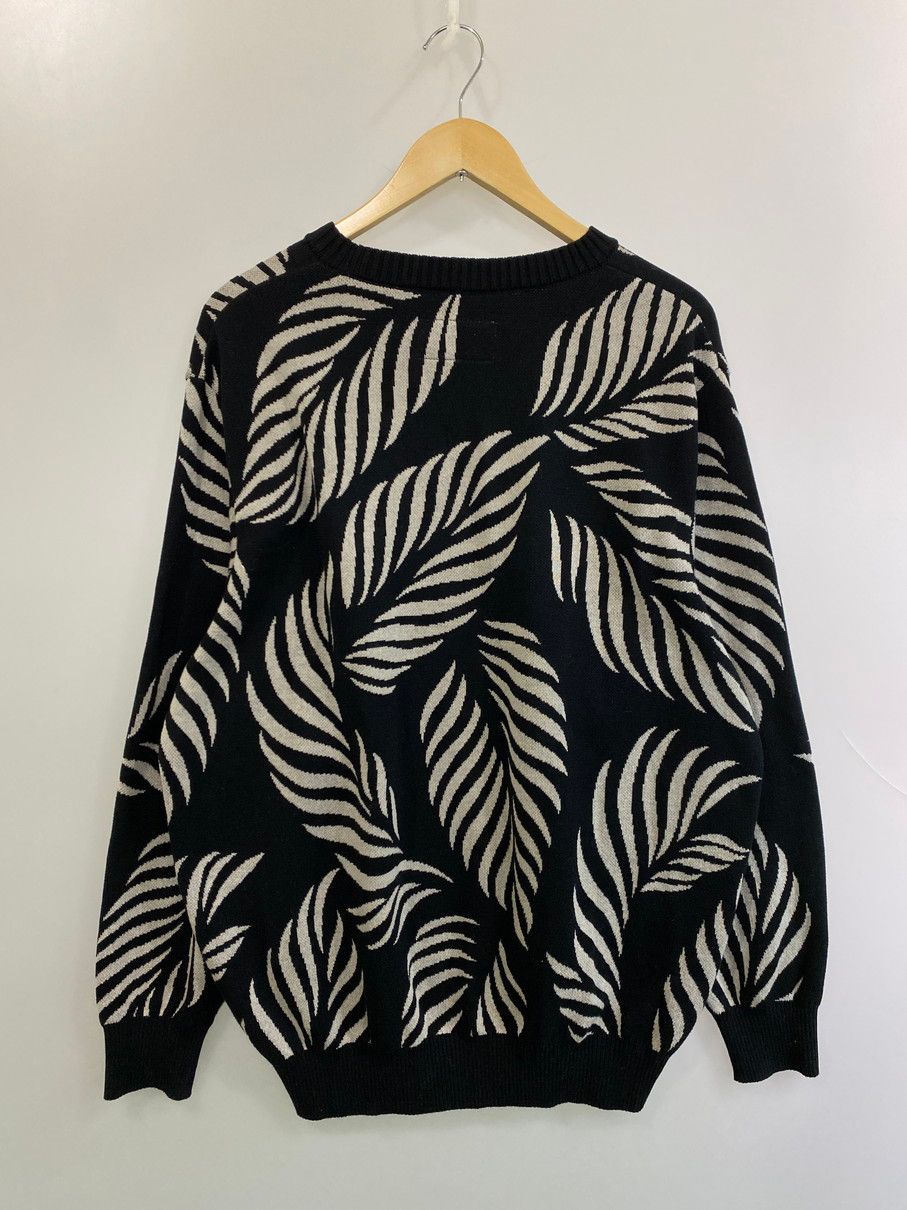 品 WACKO MARIA ワコマリア LEAF JACQUARD SWEATER GRAY 23SS リーフ柄 ジャガード ニット メンズ トップス セーター 142-251023-em-03-min