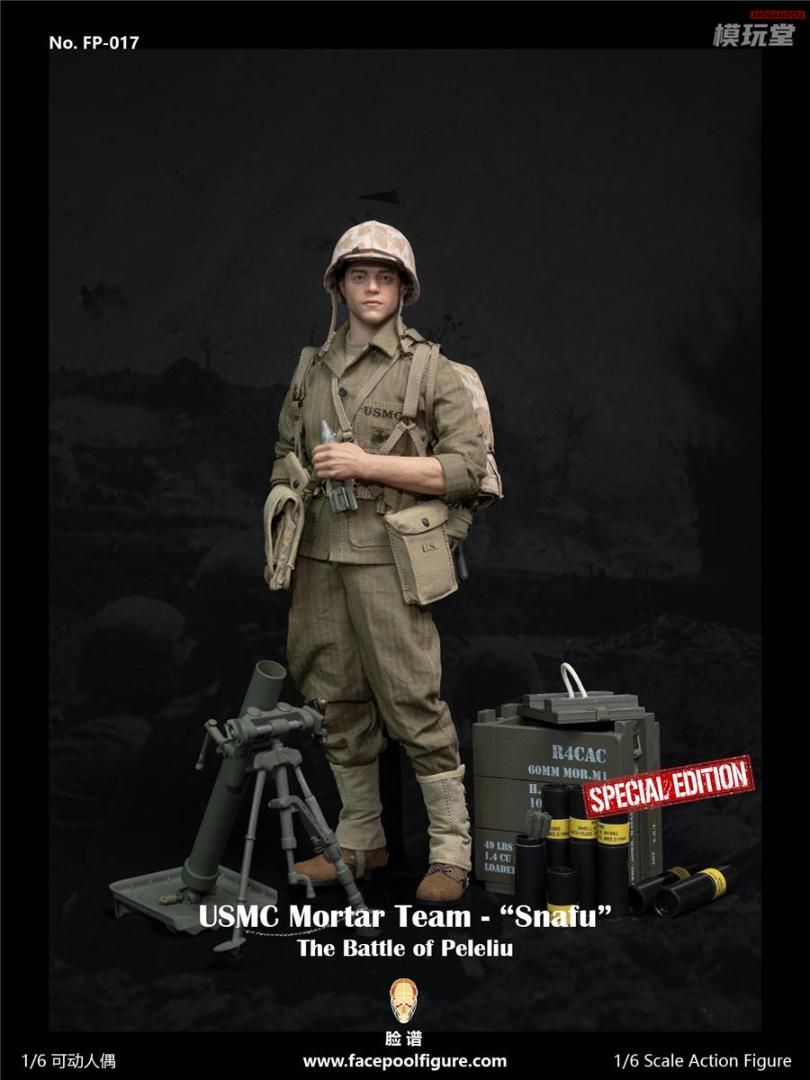 Facepoolfigure 1/6 WW2 アメリカ海兵隊 迫撃砲兵 スナフ DX.Ver