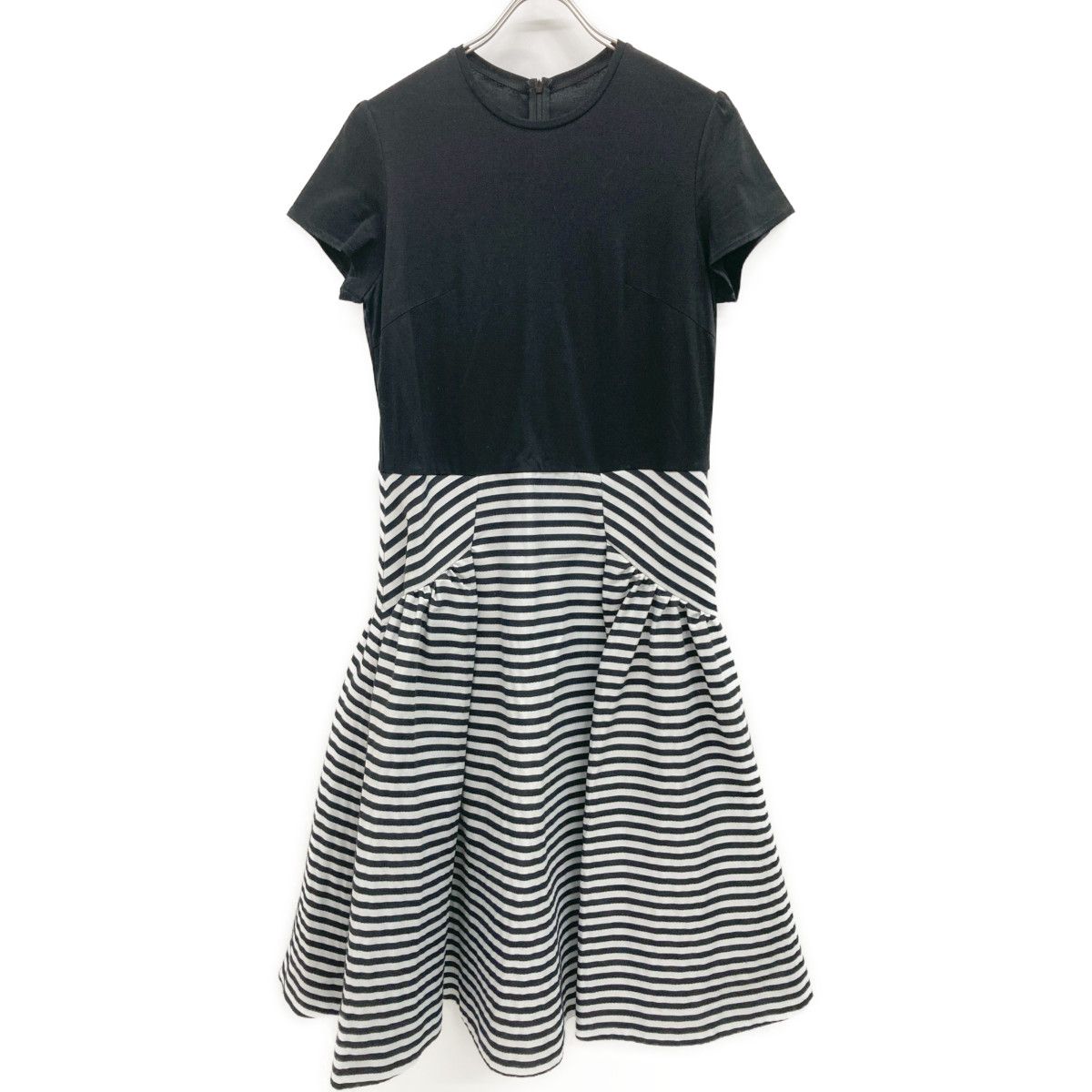 BORDERS at BALCONY ボーダーズアットバルコニー BD2011P-2K-04 ﾌﾞﾗｯｸ Tｼｬﾂ ﾀｯｸﾎﾞｰﾀﾞｰ ﾜﾝﾋﾟｰｽ 36