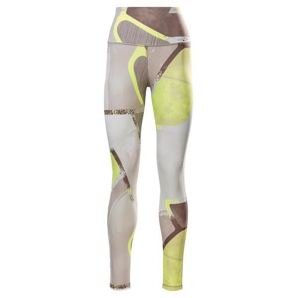 【送料無料】 リーボック レディース ハーフパンツ・ショーツ ボトムス Bold High-Rise Leggings Womens Yellow Flare