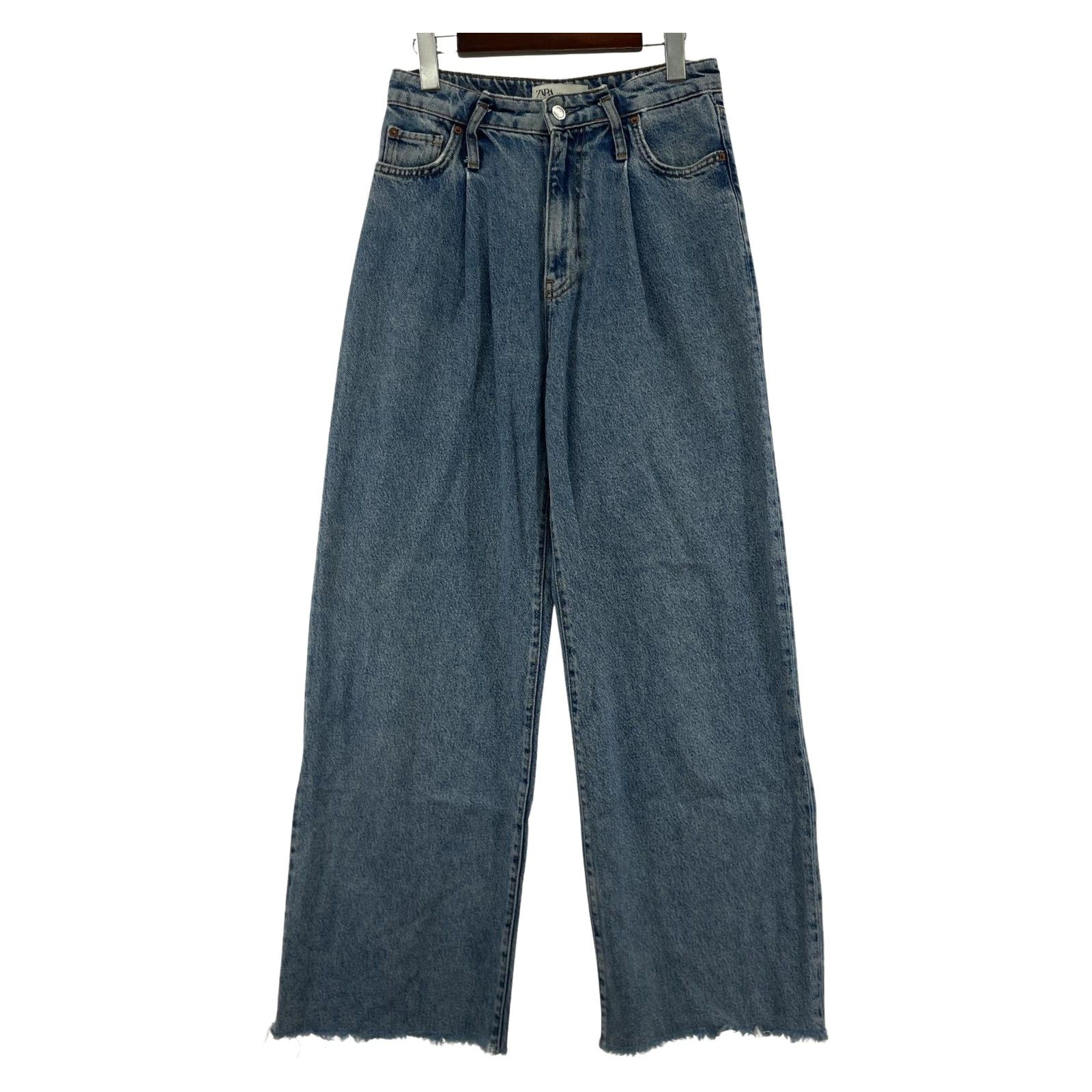 ZARA ザラ　大人気デニム　36 ZARA - 高岡早紀さんZARA WIDE LEGジーンズ36の通販 by herena