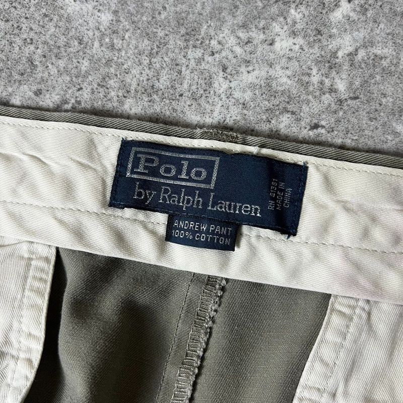 90s POLO RALPH LAUREN 2タック コットン チノ パンツ 34 29 / 90年代