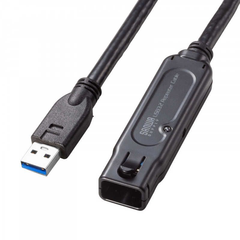 未開梱 サンワサプライ USB3.2アクティブリピーターケーブル15m 抜け止めロック機構付き KB-USB-RLK315