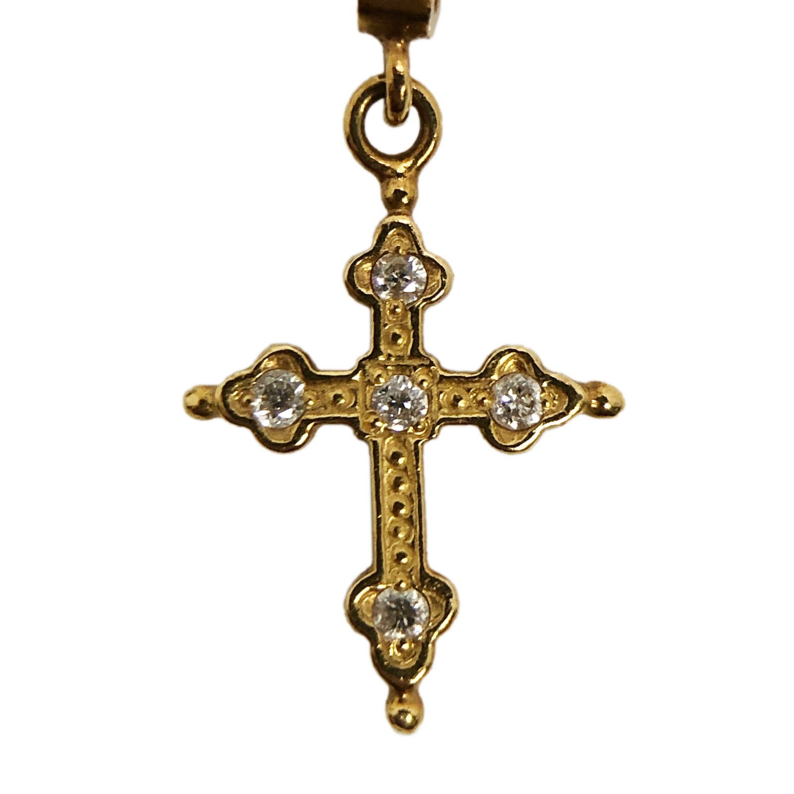 LOREE RODKIN ローリーロドキン PETITE GOTHIC CROSS NECKLACE yellow