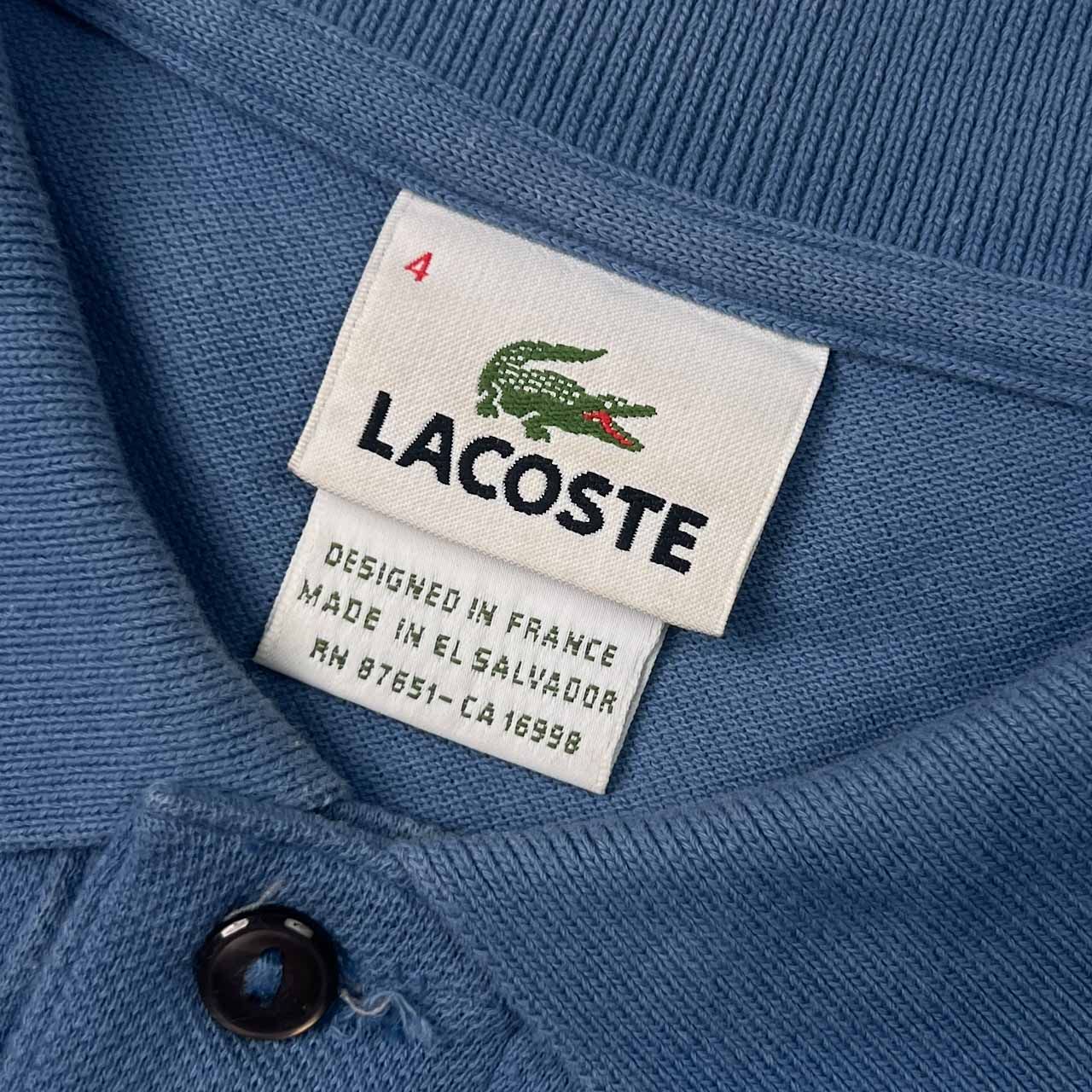 90s 00s LACOSTE ラコステ ワンポイント 鹿子 半袖 ポロシャツ 4 