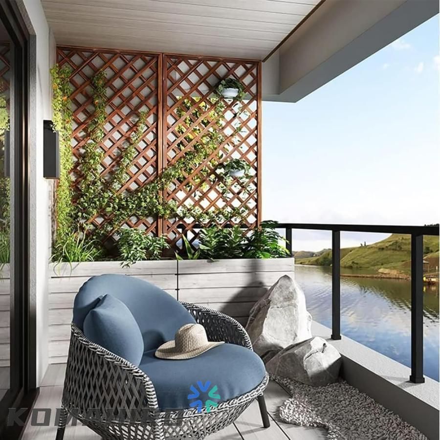 庭のフェンス ウッドフェンススクリーンパーティション