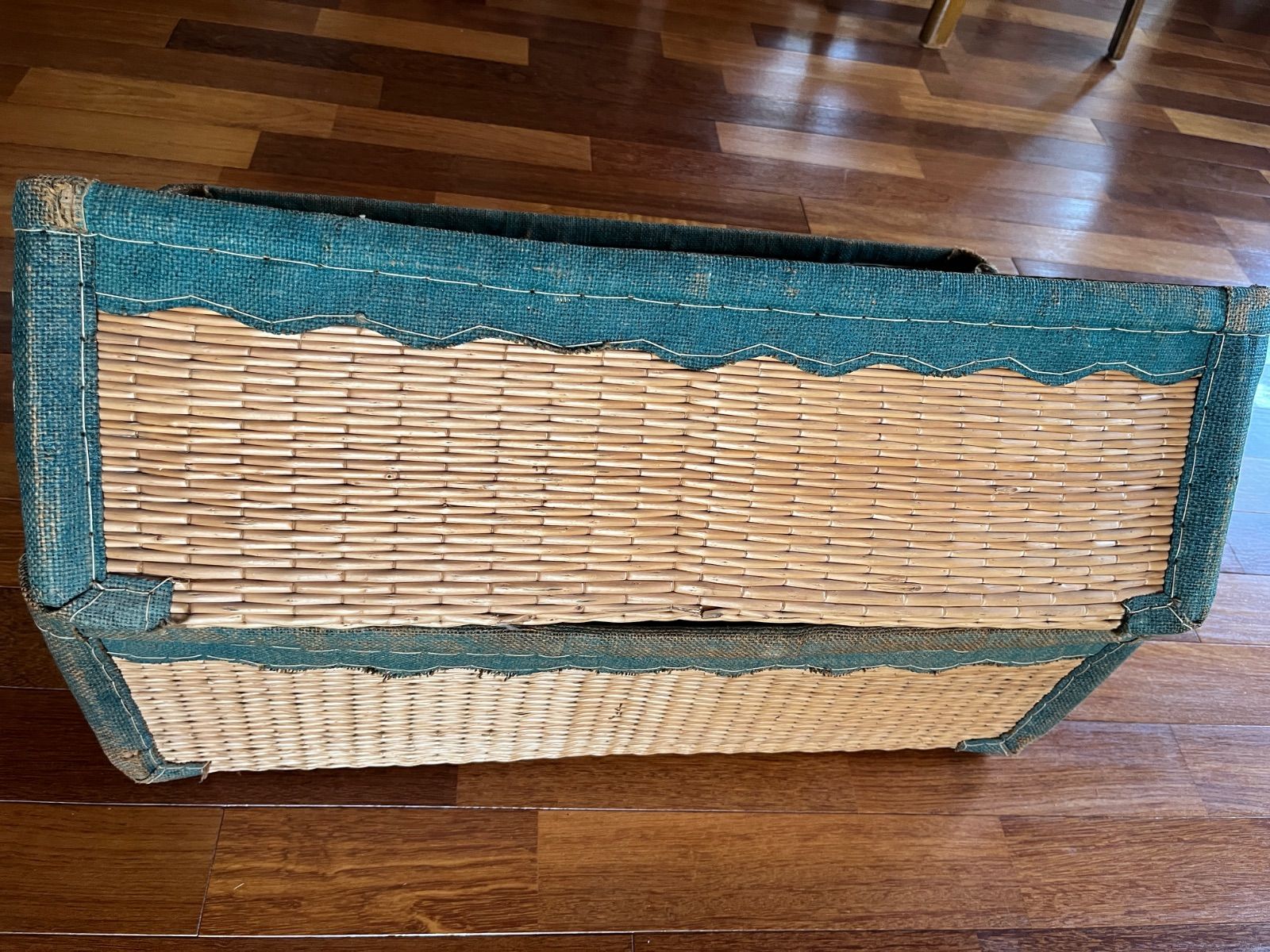 蓋付きバスケット　かご　つづら　行李　こおり　大 蓋付きバスケット かご つづら 行李 こおり 大