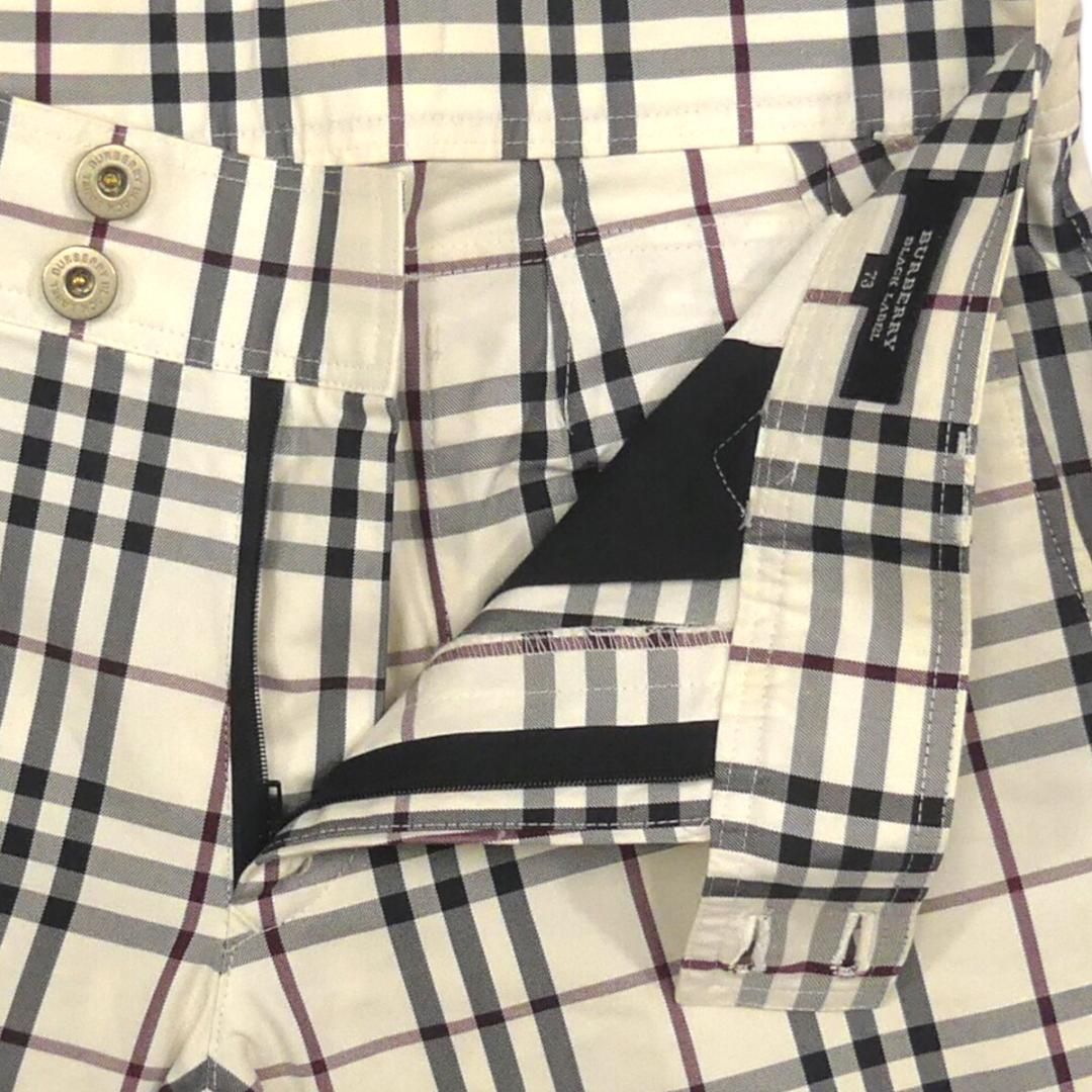 バーバリーブラックレーベル 白ノバチェックパンツ バーバリー