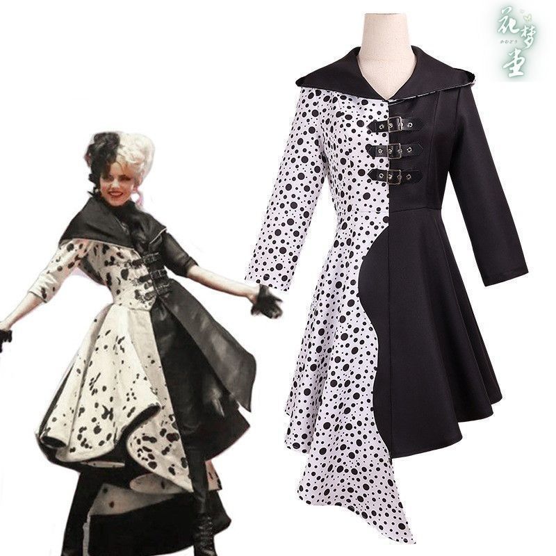 【美品】クルエラ・ド・ヴィルコスプレ クルエラ・ド・ヴィル Cruella De Vil クルエラ コスプレ衣装