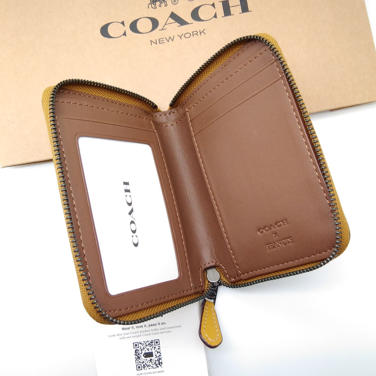 コーチCOACH×PEANUTS財布スヌーピー レディース 二つ折り財布ミニ財布