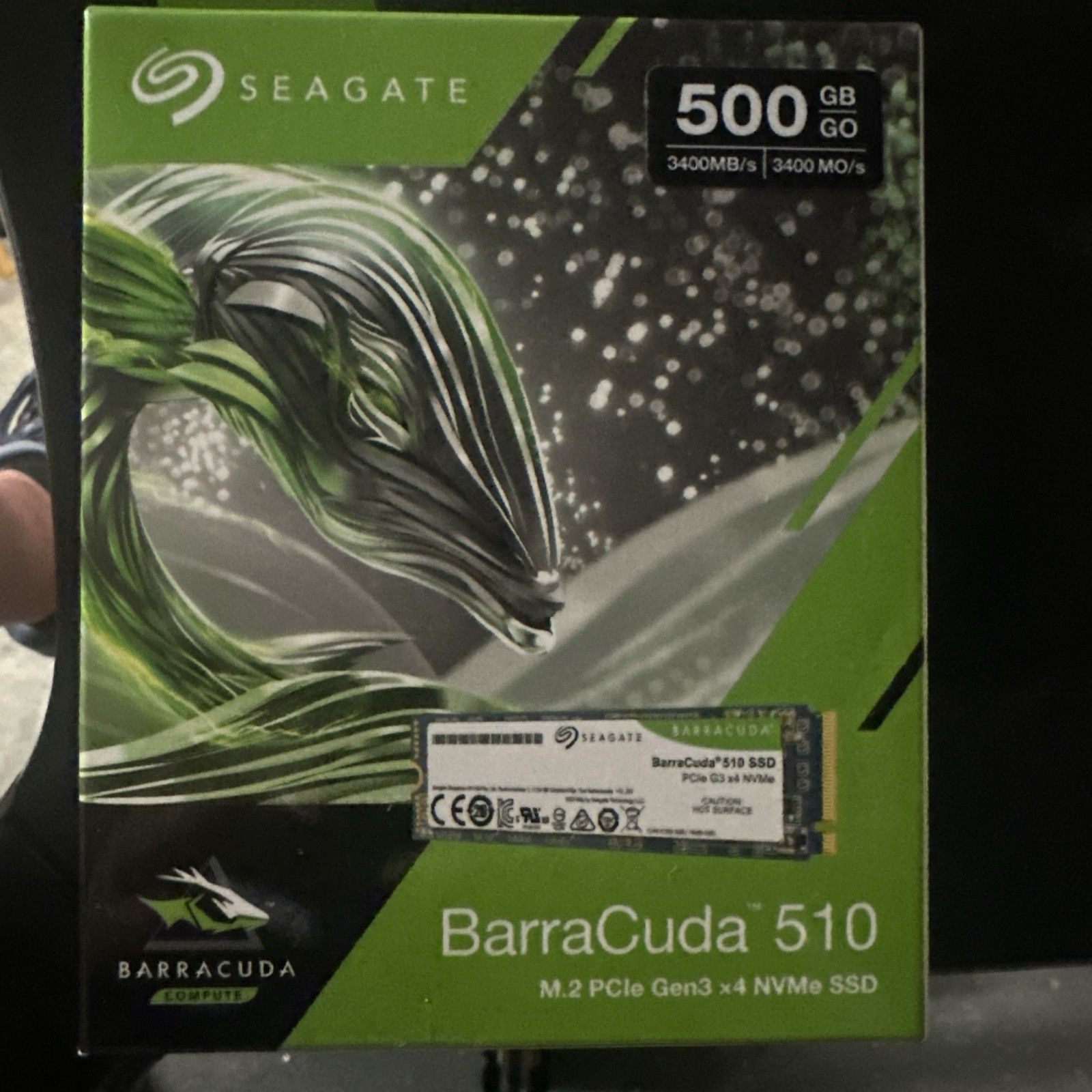 Seagate BarraCuda 510 NVMe SSD 500 GB - 3400 MB M.2 PCIe Gen 3x4 NVMe SSD