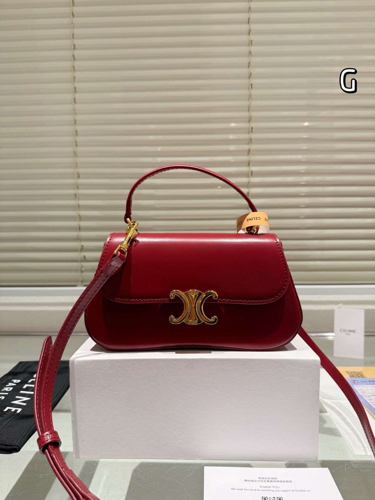 【CELINE】憧れの一品♡lady's トリオンフ クロックバッグ org.jpg