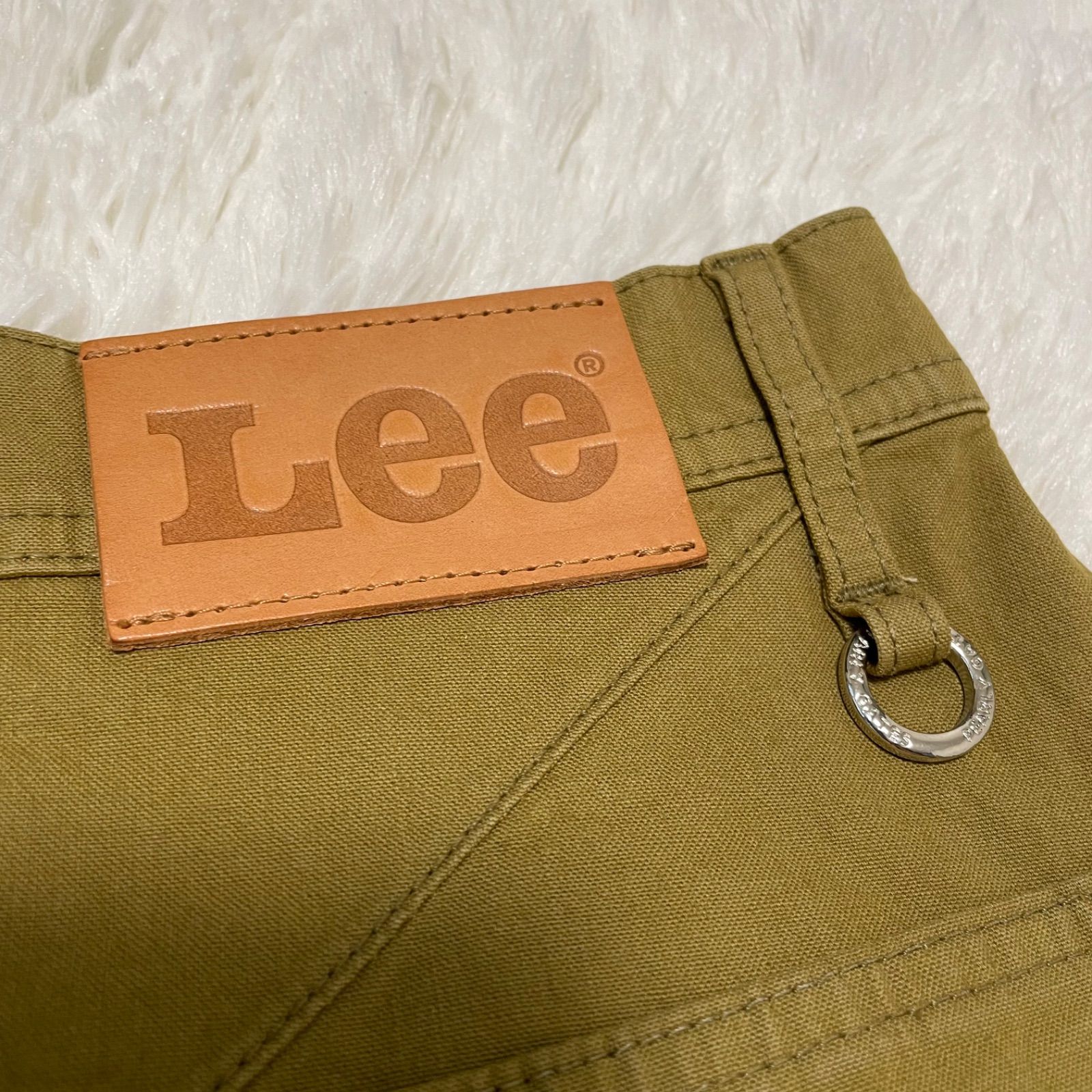 パーリーゲイツ Leeコラボ デニムミニスカート カーキ ゴルフ Peドビー