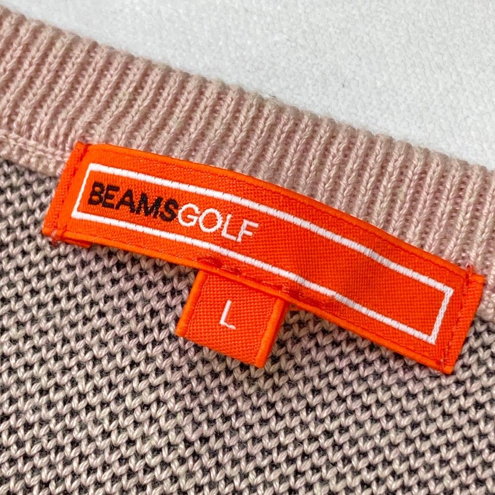 サイズ：L BEAMS GOLF ビームスゴルフ クルーネック ニットベスト