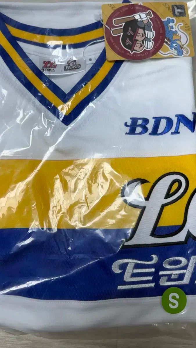 S 빠더너스 x LGツインズ 1980 ベースボール ジャージ ブルー イエロー デニム