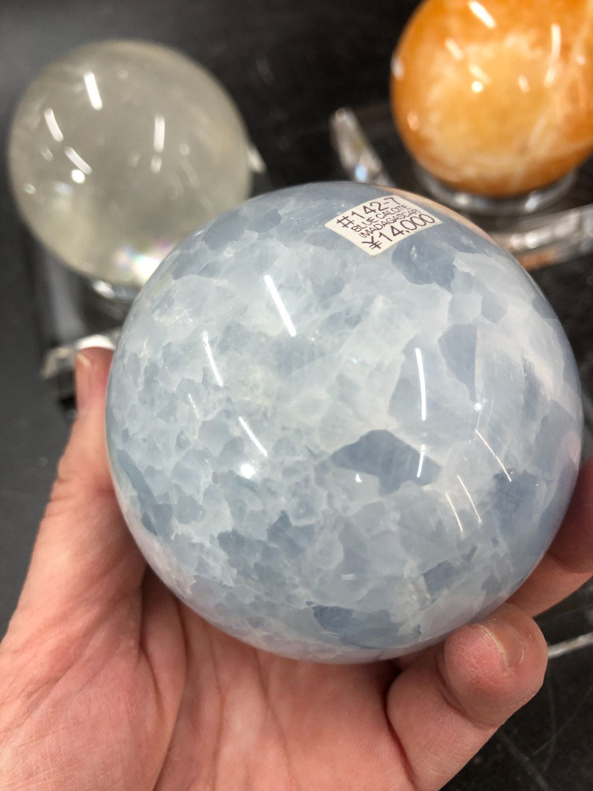 カルサイト丸玉76～80㎜ ブラジル産