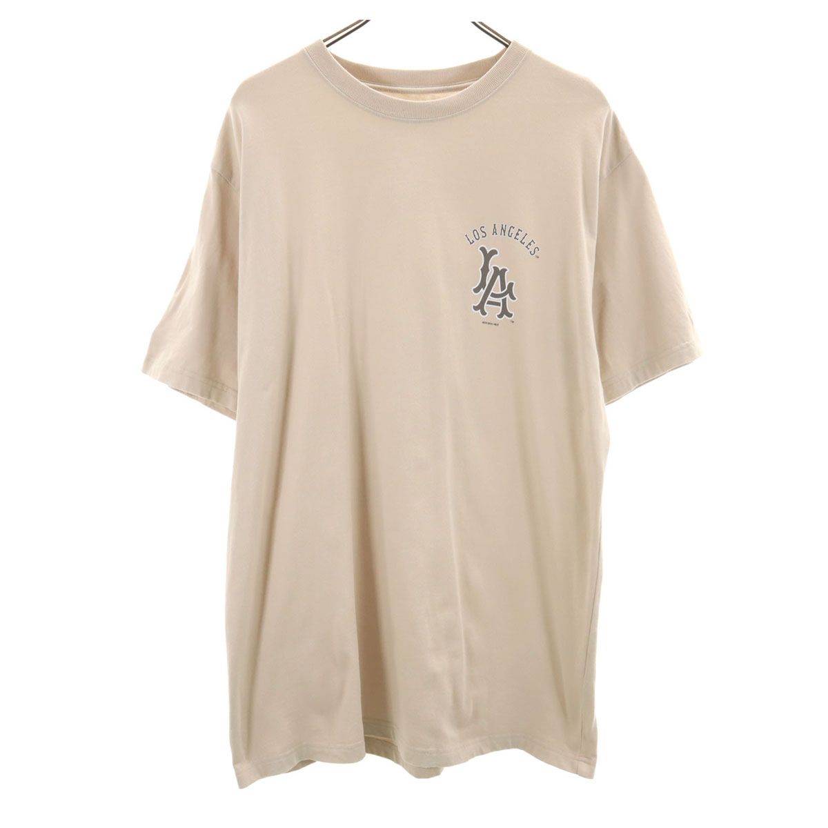 ニューエラ ドジャース LA tシャツ 半袖 ベージュ オフホワイト 白 海外L