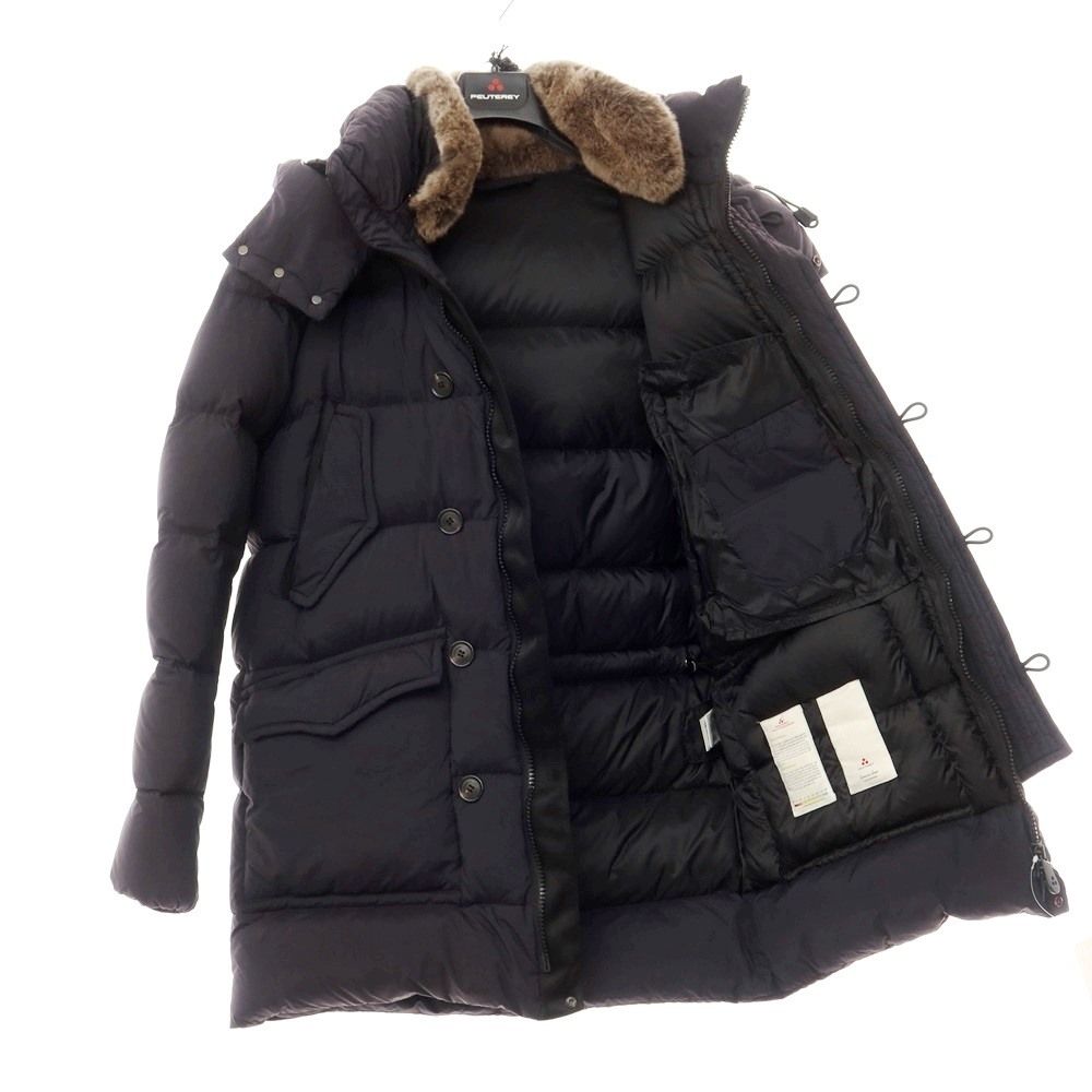 中古】ピューテリー PEUTEREY ナイロン ファーダウンコート ダーク 