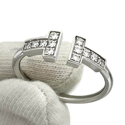 Tiffany&Co. ティファニー Tワイヤー リング 60147226 750WG 12P