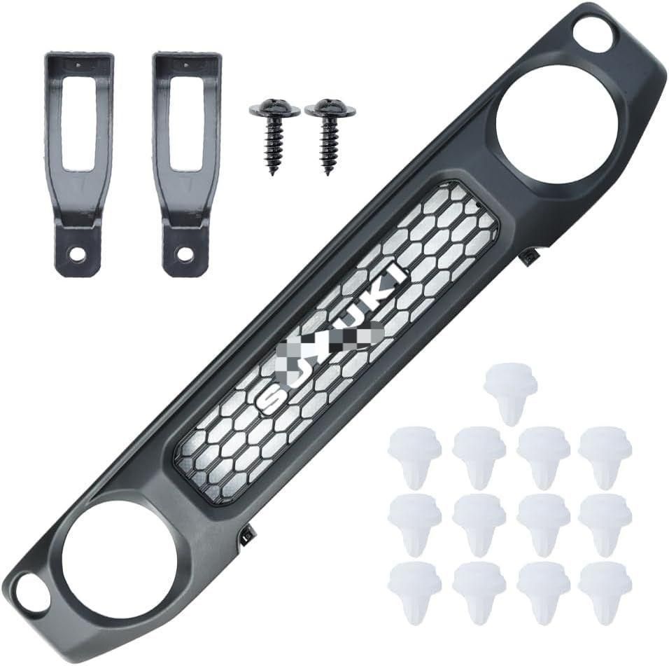 ジムニー JB64 JB74 フロントグリル チッピング ブラック 汎用エンブレム対応 外装パーツ