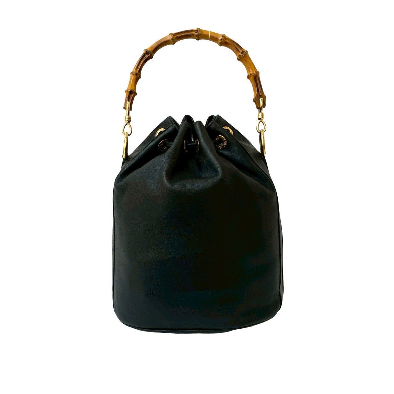 極 美品 GUCCI グッチ オールドグッチ ヴィンテージ バンブー レザー 