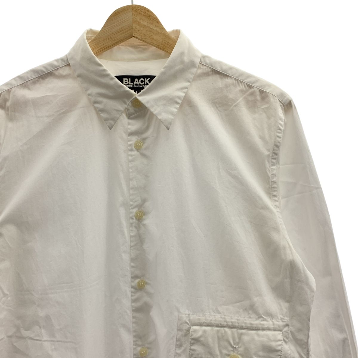 BLACK COMME des GARCONS | ブラックコムデギャルソン | 2020AW | マルチポケット コットン ロングシャツ | L | ホワイト | メンズ