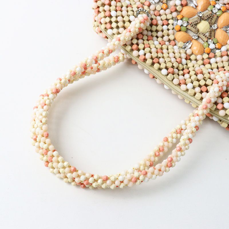 アンテプリマ　パーティーバッグ　ビーズ装飾　ベージュ アンテプリマ パーティーバッグ ビーズ装飾 ベージュ 2025年最新