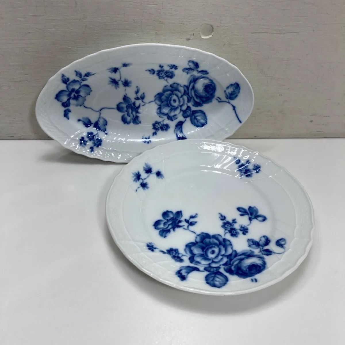 Richard 未使用／ リチャードジノリ ローズブルー オーバルプラター 33