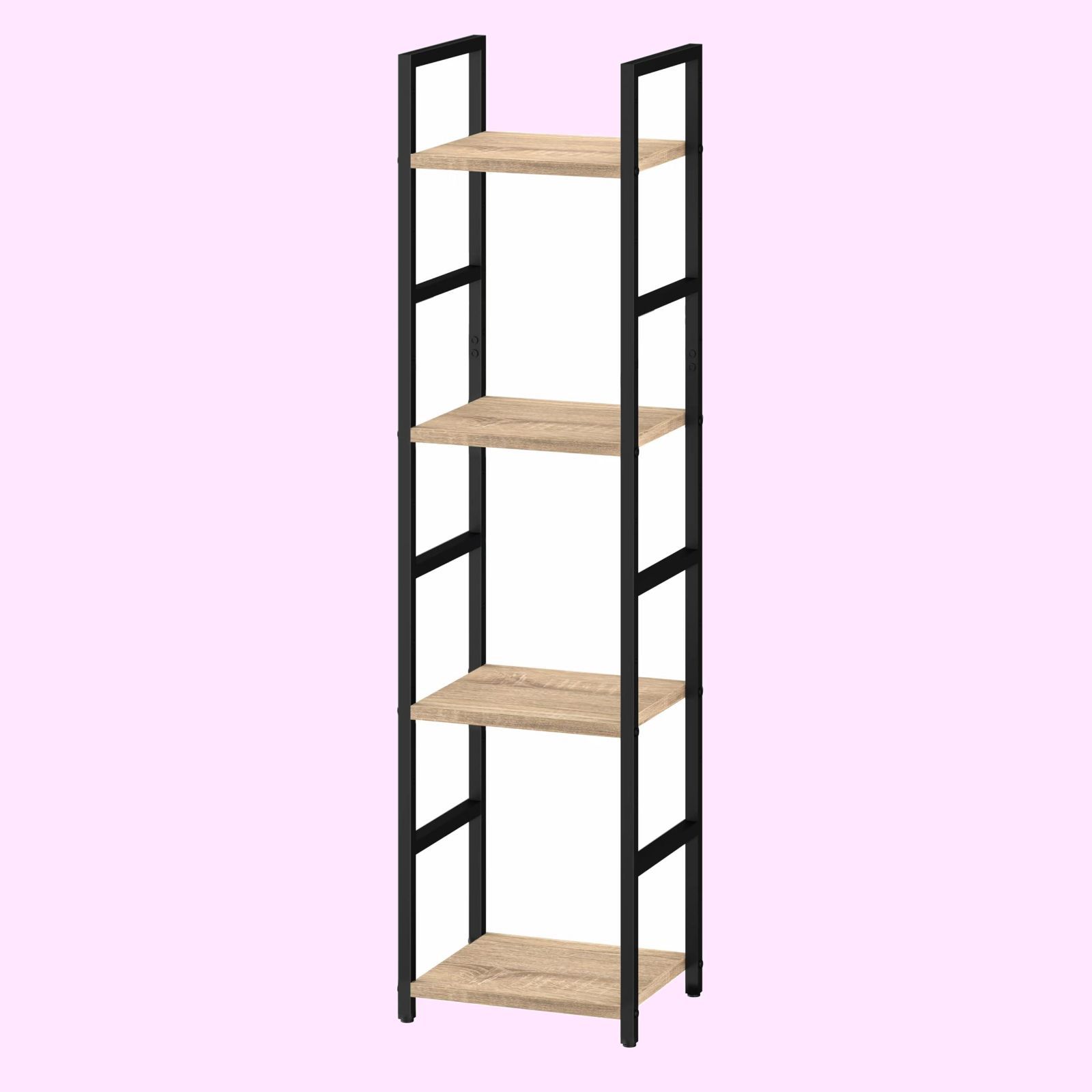 木製4段シェルフ ダークブラウン ダークブラウン木製4段オープン